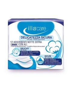 Illa Care Assorbenti Notte Ipoallergenici Extra 12 Pezzi